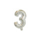 Large Foil Number Air-fill and Helium Balloons (0-9) - Silver